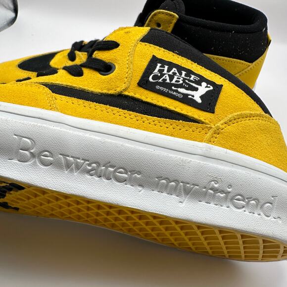 VANs x BRUCE LEE Men\'s 8.5 Half Cab Skateboarding Shoes Yellow/Black main image 4